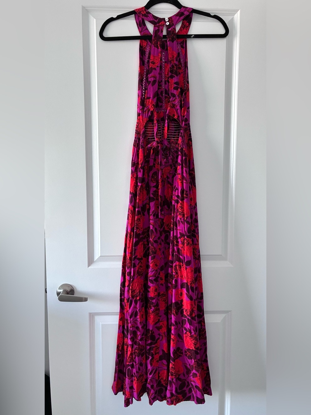 Anthropologie Abel The Label Size S Charlotte Halter Maxi Dress - Pink - Picture 7 of 9